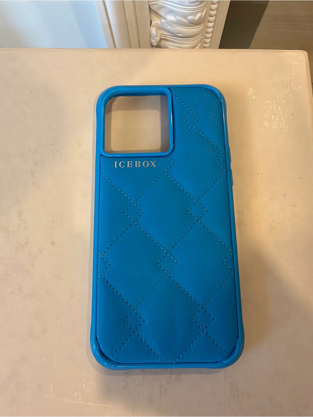 CaseMate x Icebox Blue Quilted 14 Pro Max Phone Case